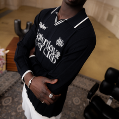 (DARK NAVY) KAHLHON x VIBECADDY "Saturday Golf Club" KNIT _512800358