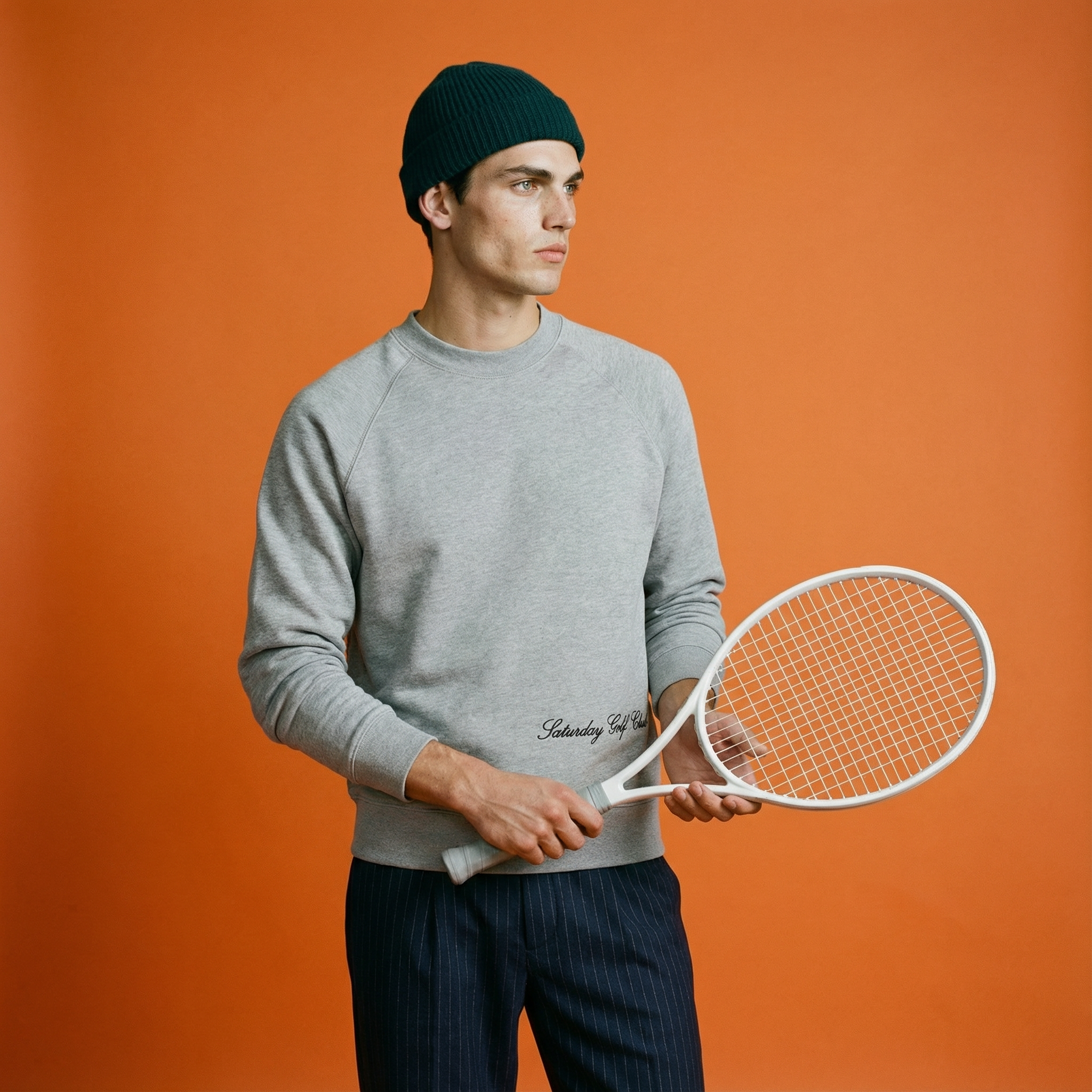 M _ (Gray)"Club Division" Structured Sweatshirt(532700112)
