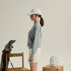 W _ (Gray)"Club Division" Structured Sweatshirt(532700112)