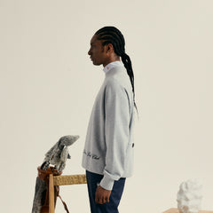 M _ (Gray)"Club Division" Structured Sweatshirt(532700112)