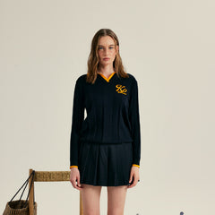 W _ (Black)Prepcode Knit Polo(532800199)