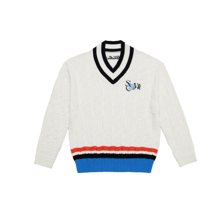 M _ (White)Prep Line V-Neck Knit(532800302)