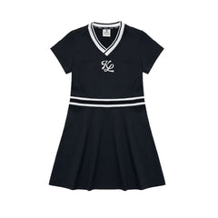 W _ (Black)Ace Line V-Dress(534000199)