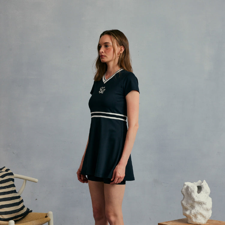 W _ (Black)Ace Line V-Dress(534000199)