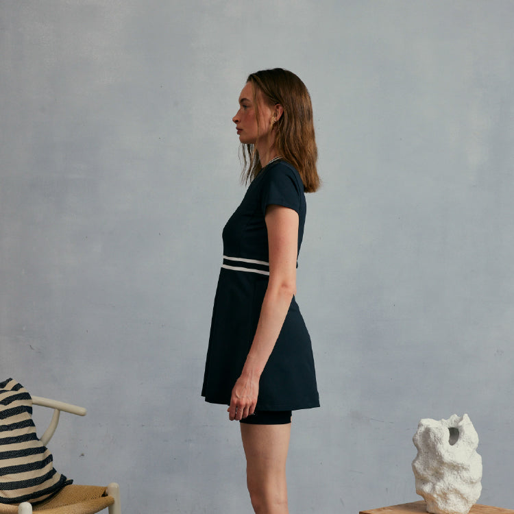 W _ (Black)Ace Line V-Dress(534000199)