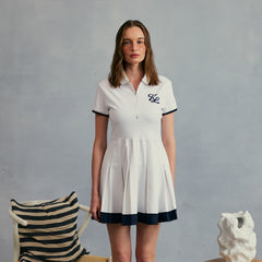 W _ (White)Contour Pleated Dress(534000202)