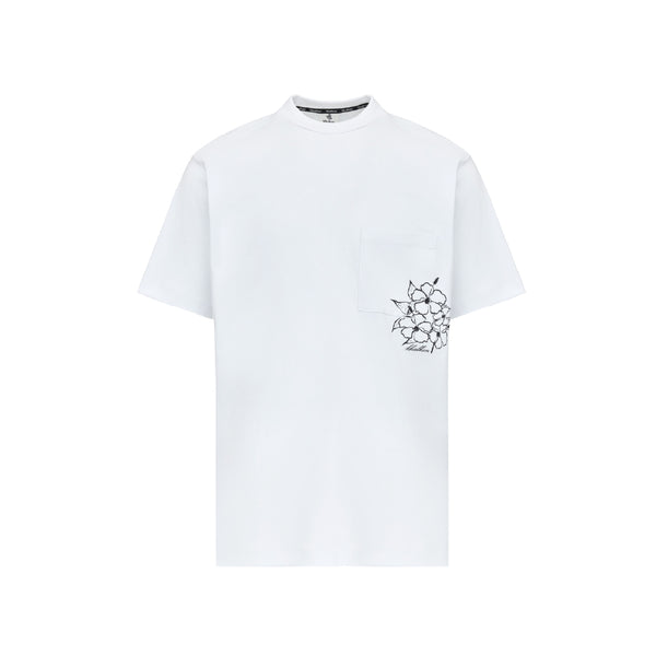 W _ (WHITE) Hibiscus Pocket Tee (6126001) – KHALHON