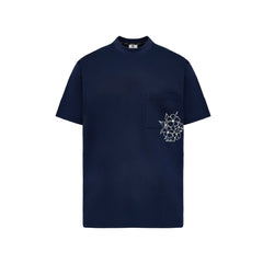M _ (NAVY) Hibiscus Pocket Tee (6126001)
