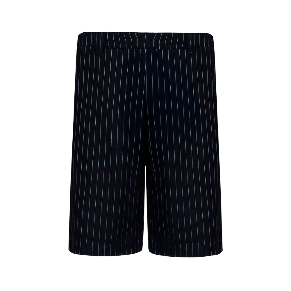 M _ (NAVY)Linen Stripe Club Shorts (6131003)