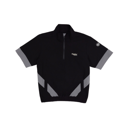 (BLACK) KHALHON x ASHER ZIP-COLLAR POLO SHIRT JACKET