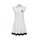 W _ (WHITE) Club Trim Pleated Dress (6140002)