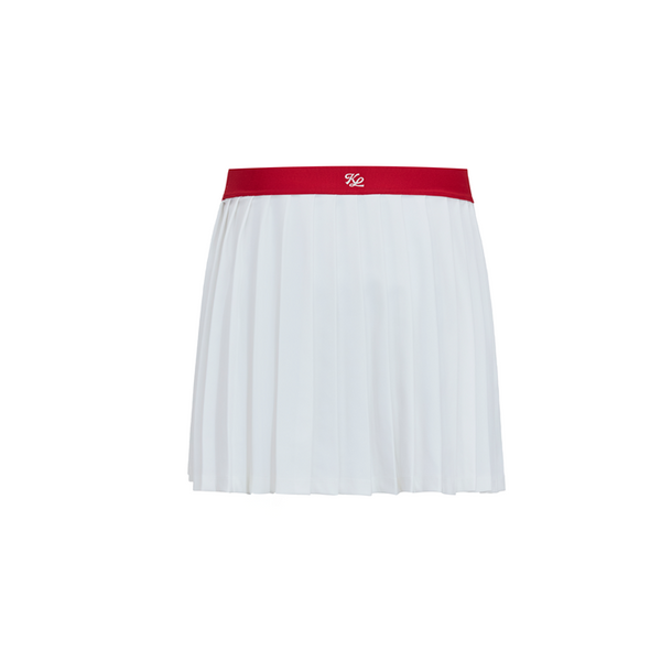 W _ (WHITE) Heritage Slit Pleated Skirt (6133003) – KHALHON