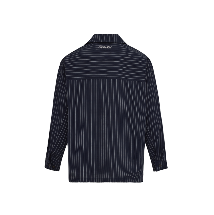 M _ (NAVY) Striped Seersucker Jacket (6111001)