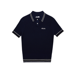 W _ (NAVY) Varsity Tipped Rib Polo (6128003)