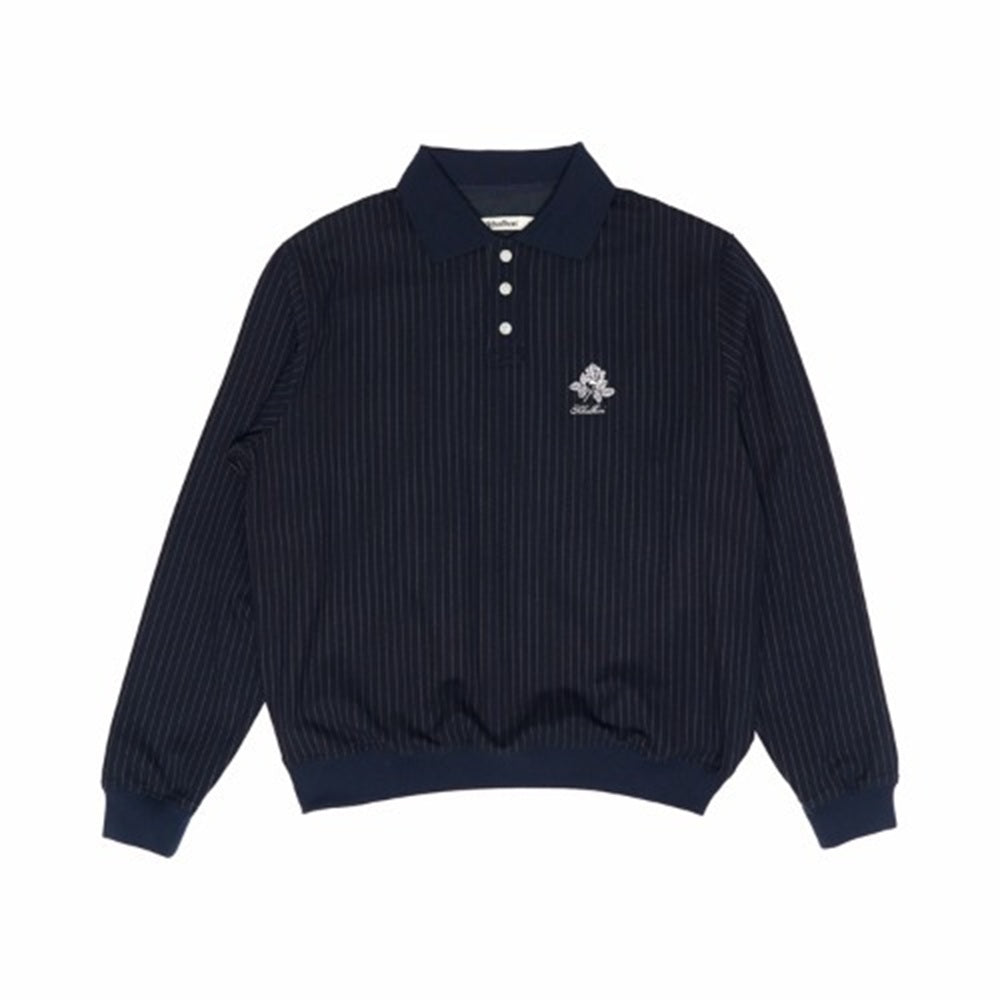 STRIPE POLO (NAVY)