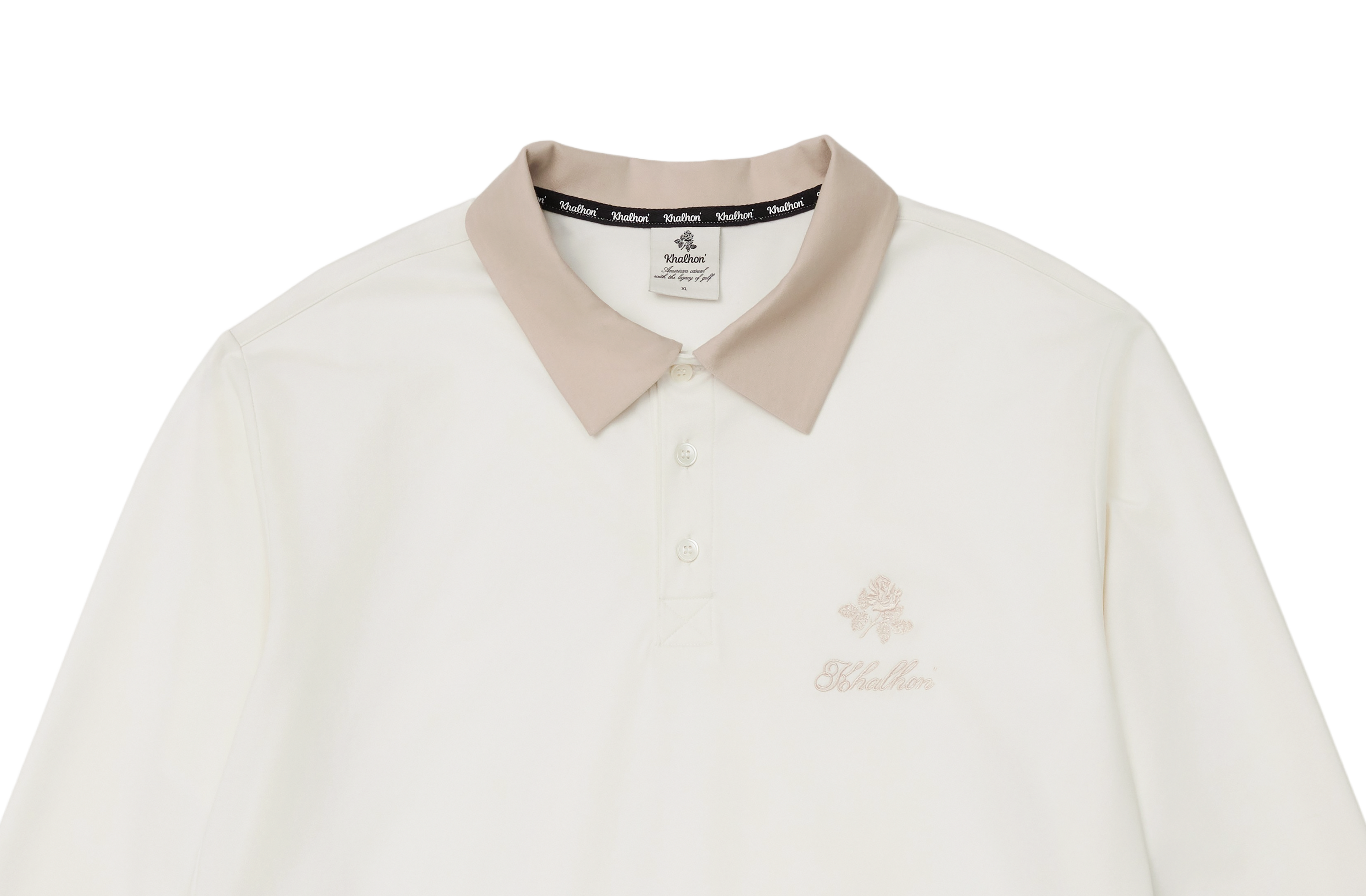 W_ (OFF-WHITE) KHALHON' PREMIUM LS HYBRID POLO  _ 512500402