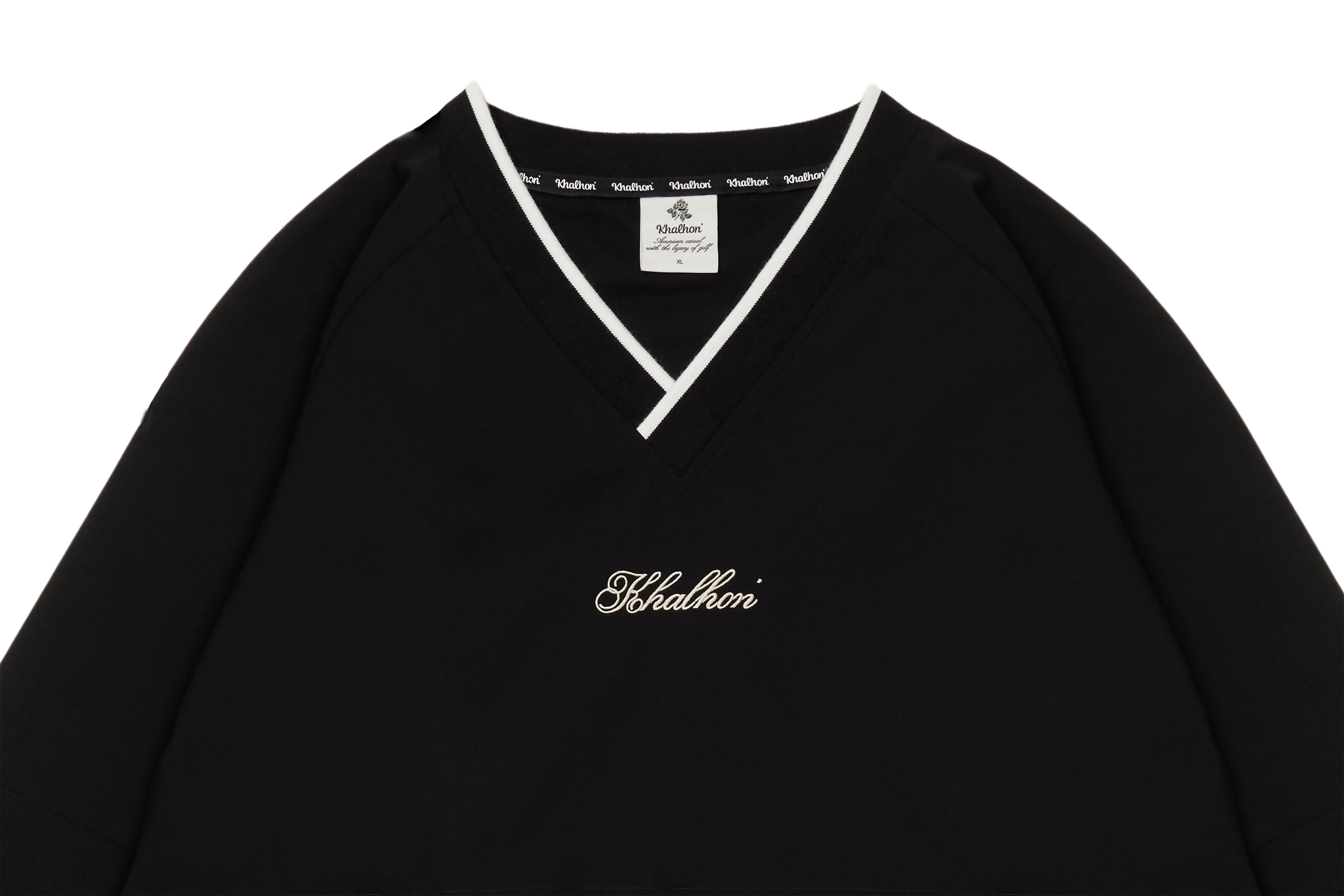 (BLACK) V-NECK SPORTY PULLOVER _ 512700199