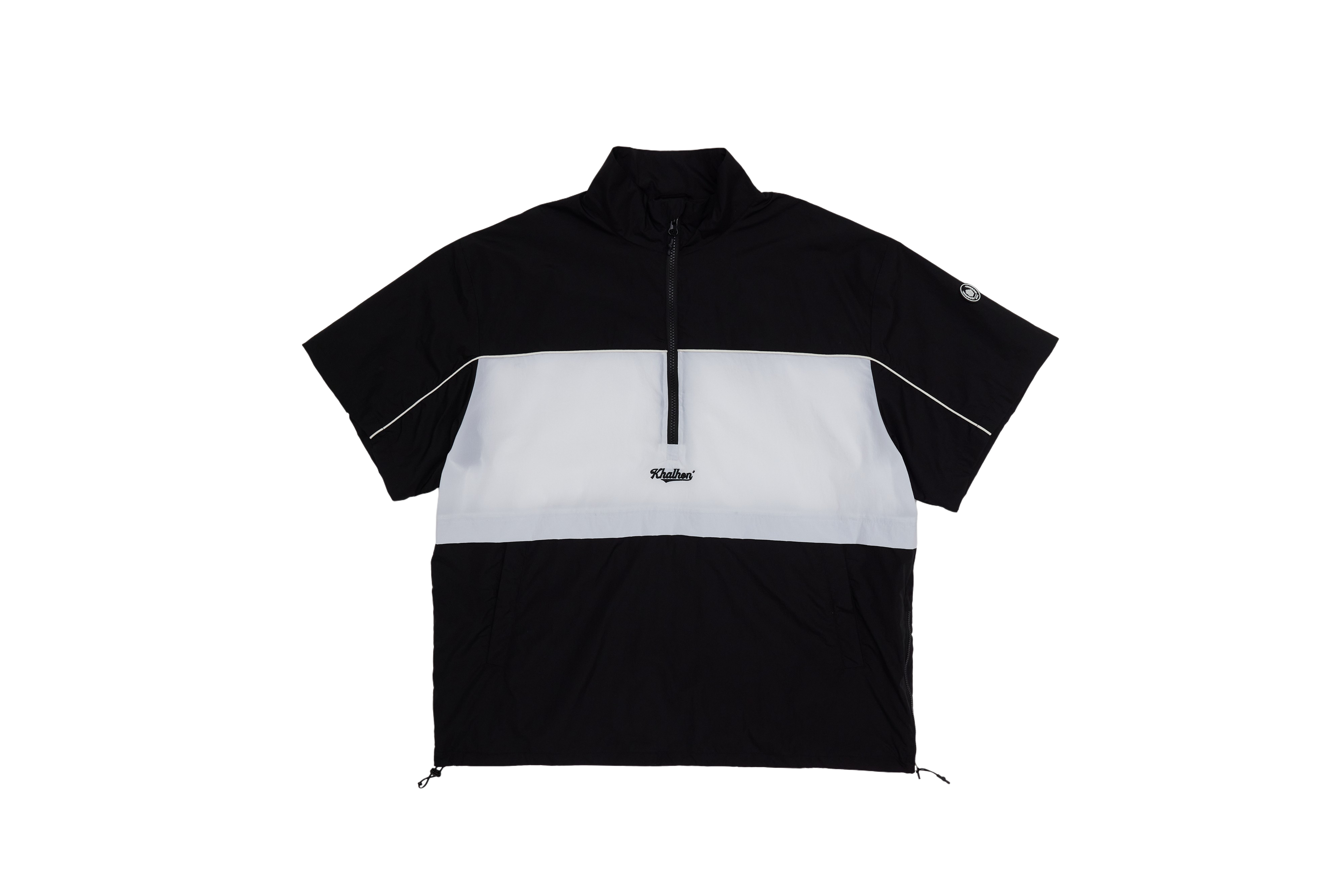 (BLACK) COLOR-BLOCK HALF-ZIP WINDBREAKER _ 511100599