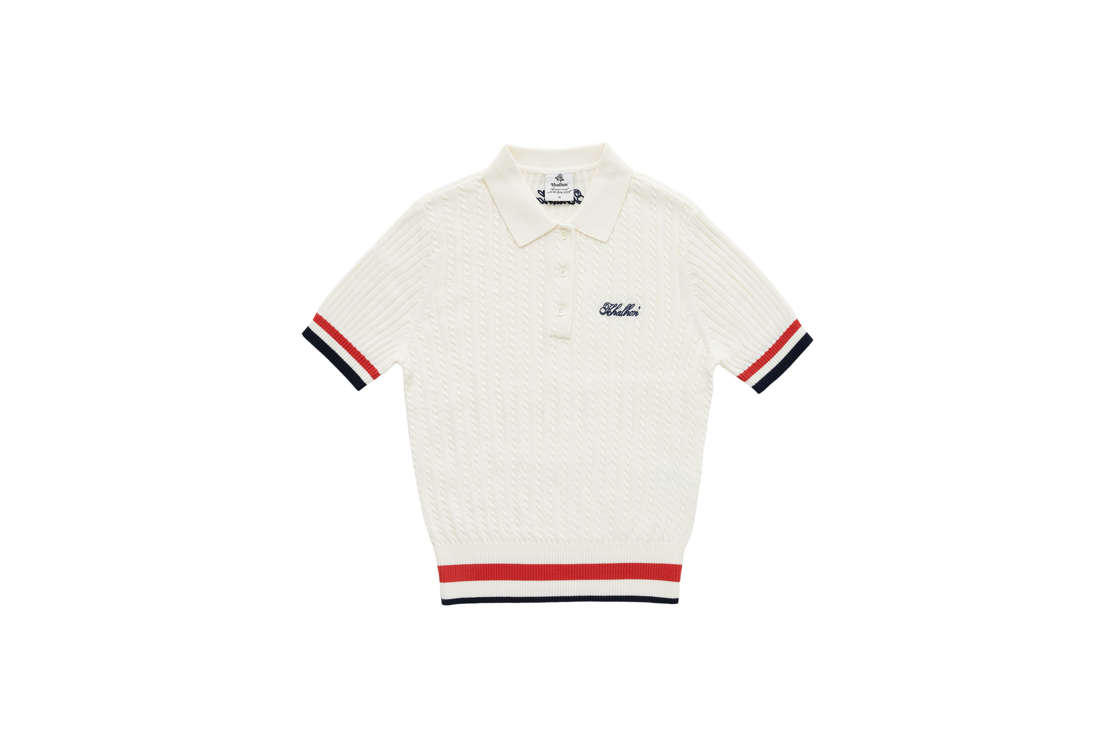 W_ (CREAM) KHALHON' LEGACY KNIT POLO _ 512800505