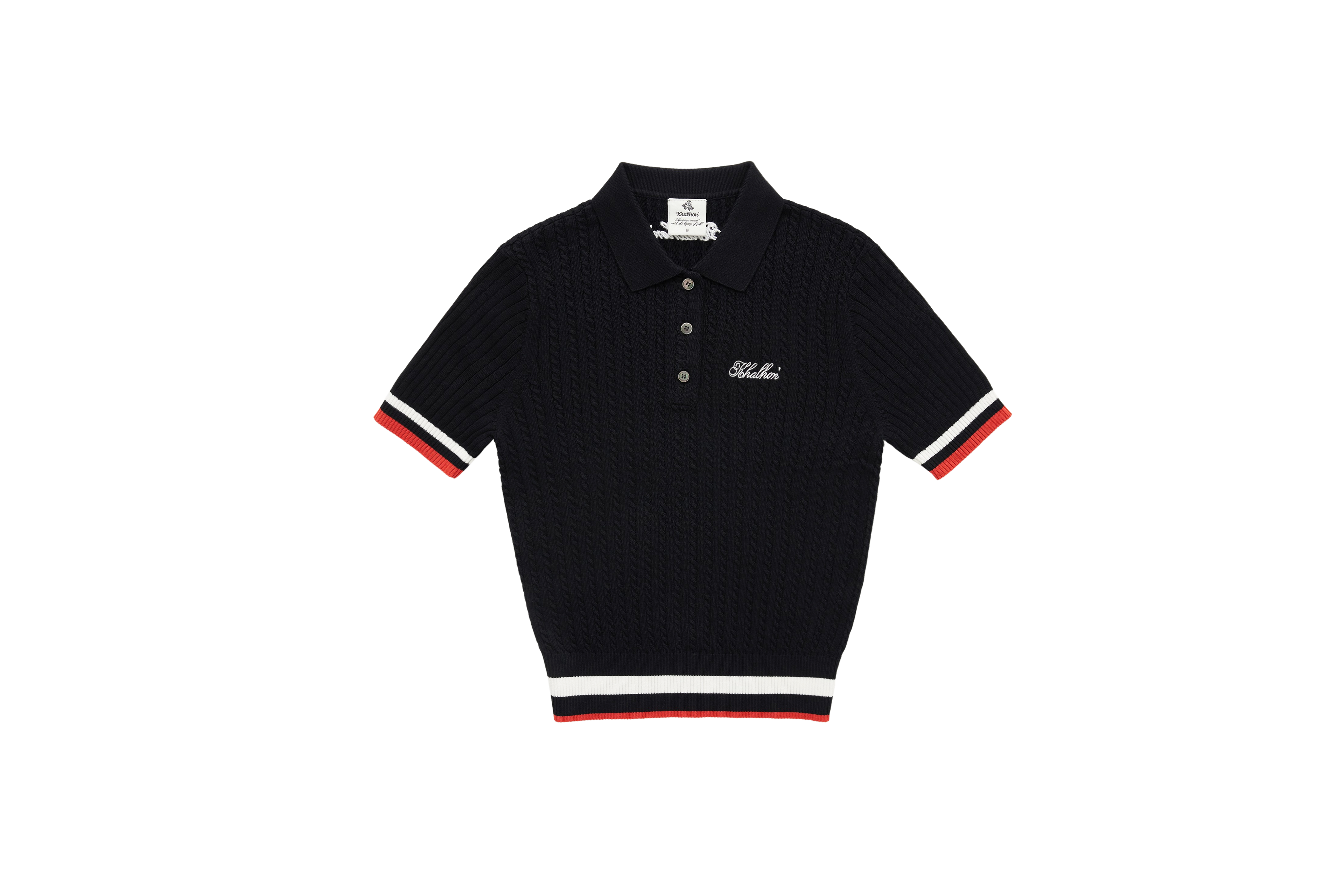 W_ (BLACK) KHALHON' LEGACY KNIT POLO _ 512800599