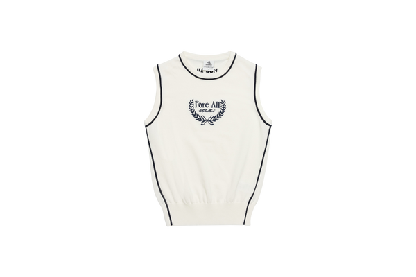 OFF WHITE) KHALHON x FORE.ALL WOMAN'S SLEEVELESS SWEATER _
