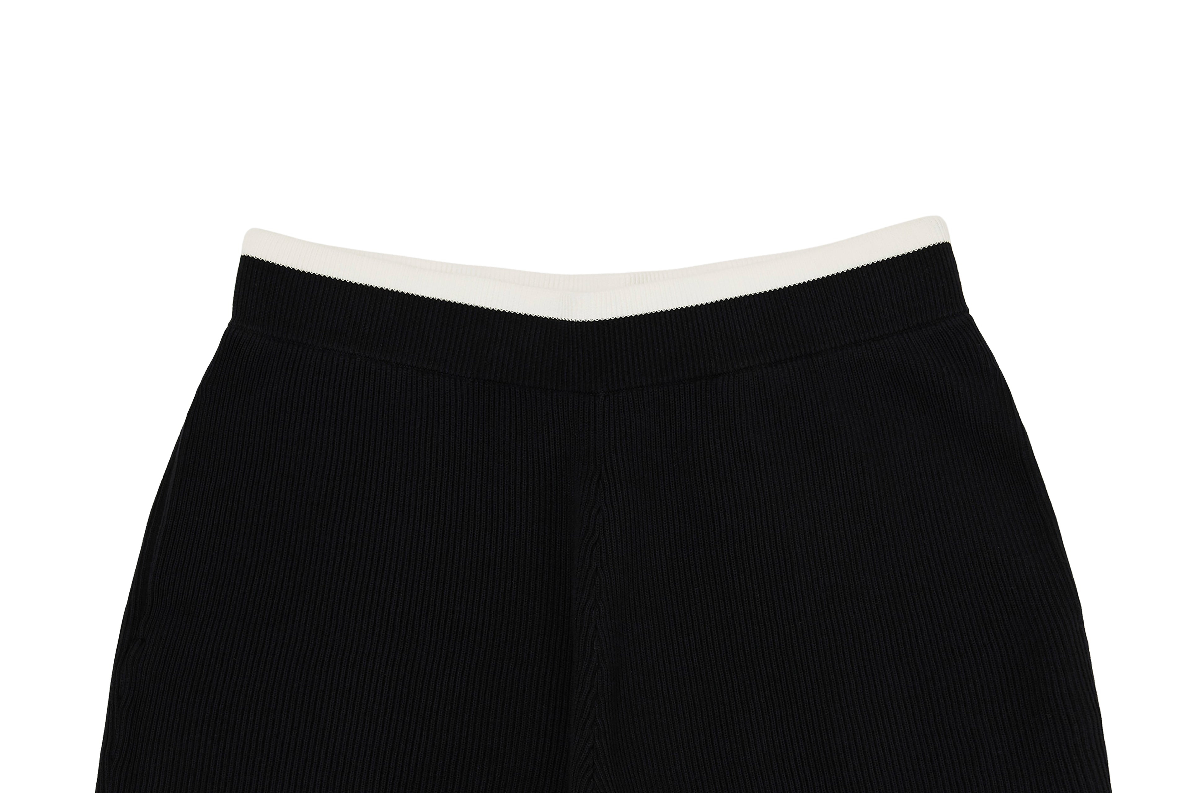 W_ (BLACK) KHALHON' PRINSTRIPE KNIT SHORTS _ 512800699