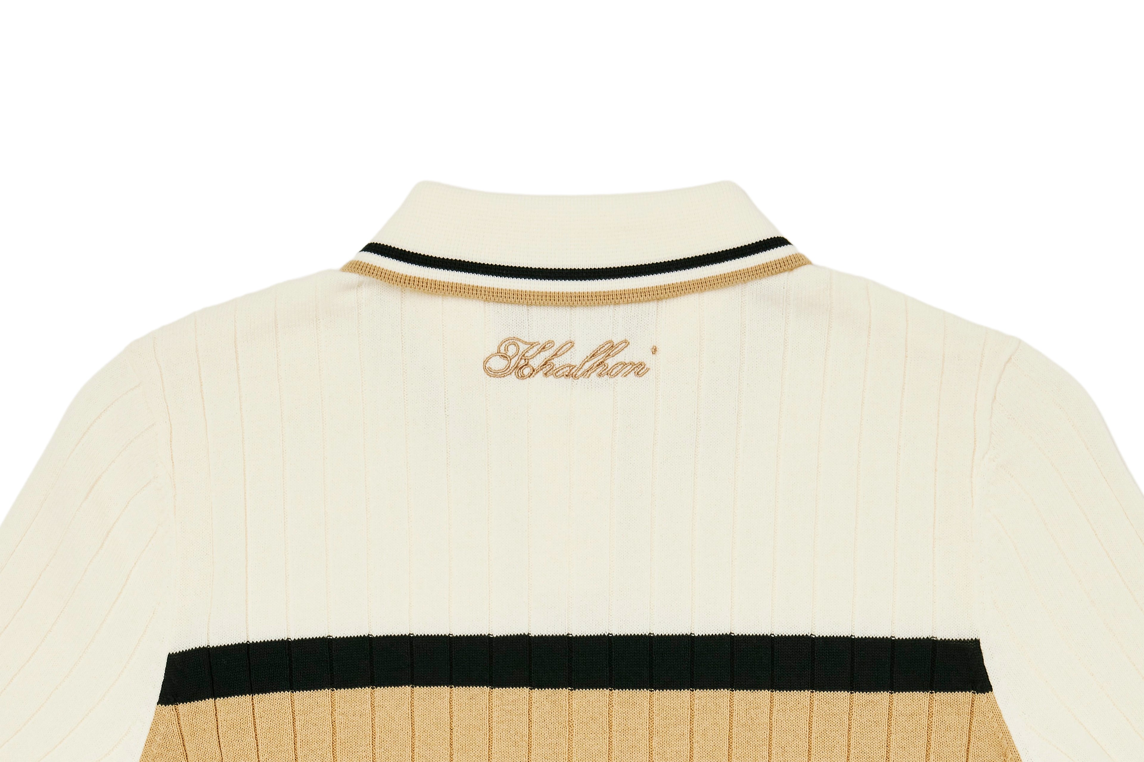 (CREAM) KHALHON REGENT KNIT POLO _ 512800405
