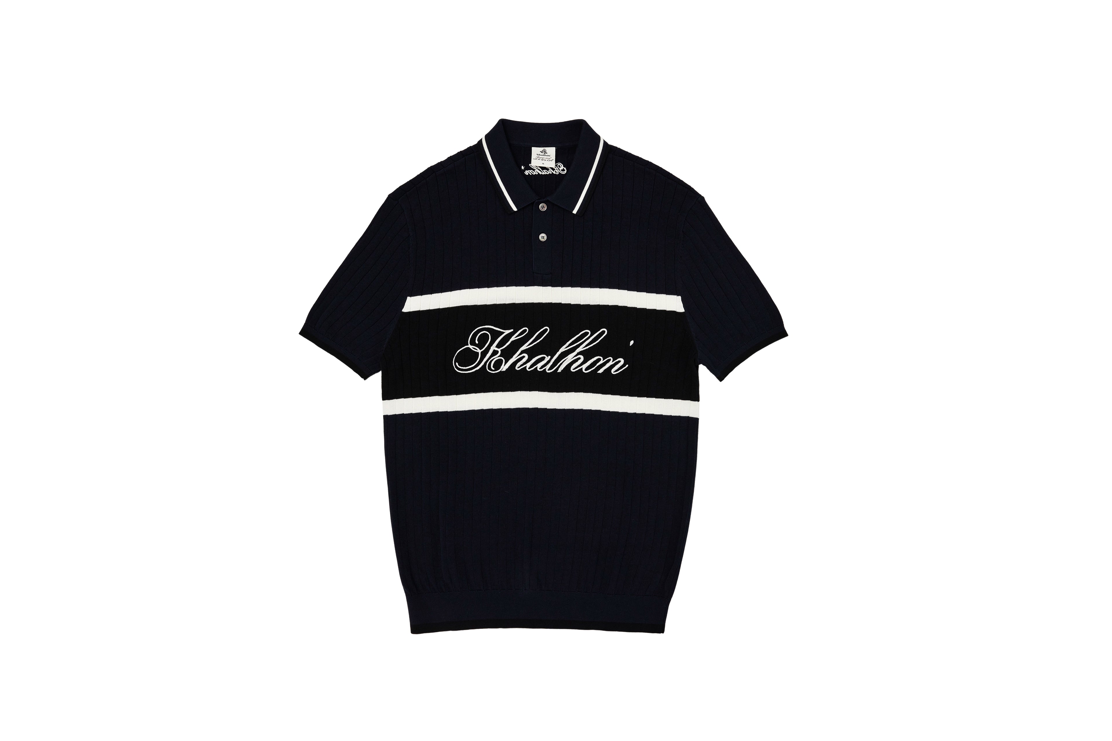 W _ (DARK NAVY) KHALHON REGENT KNIT POLO _ 512800456