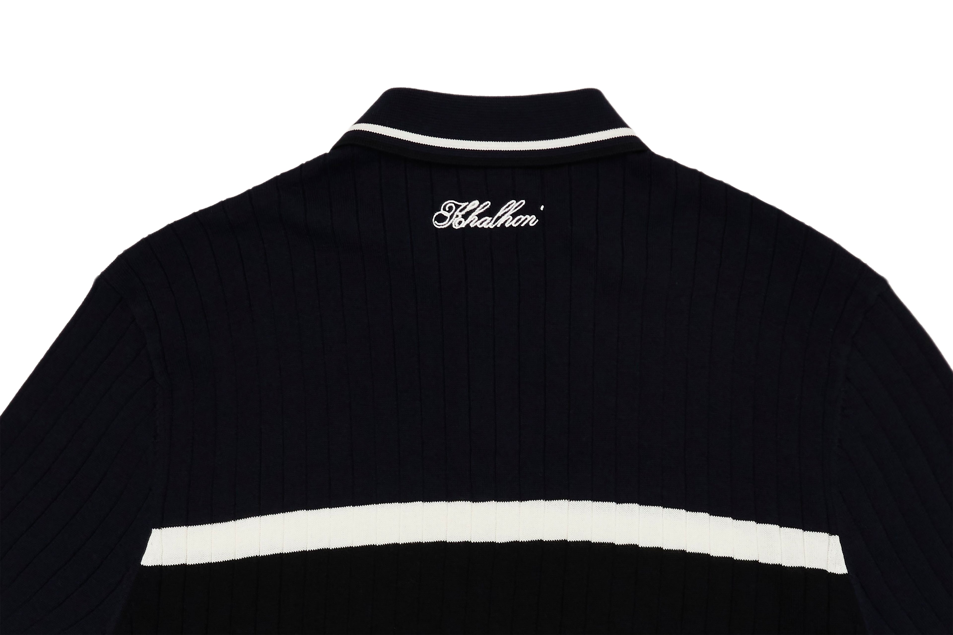 W _ (DARK NAVY) KHALHON REGENT KNIT POLO _ 512800456