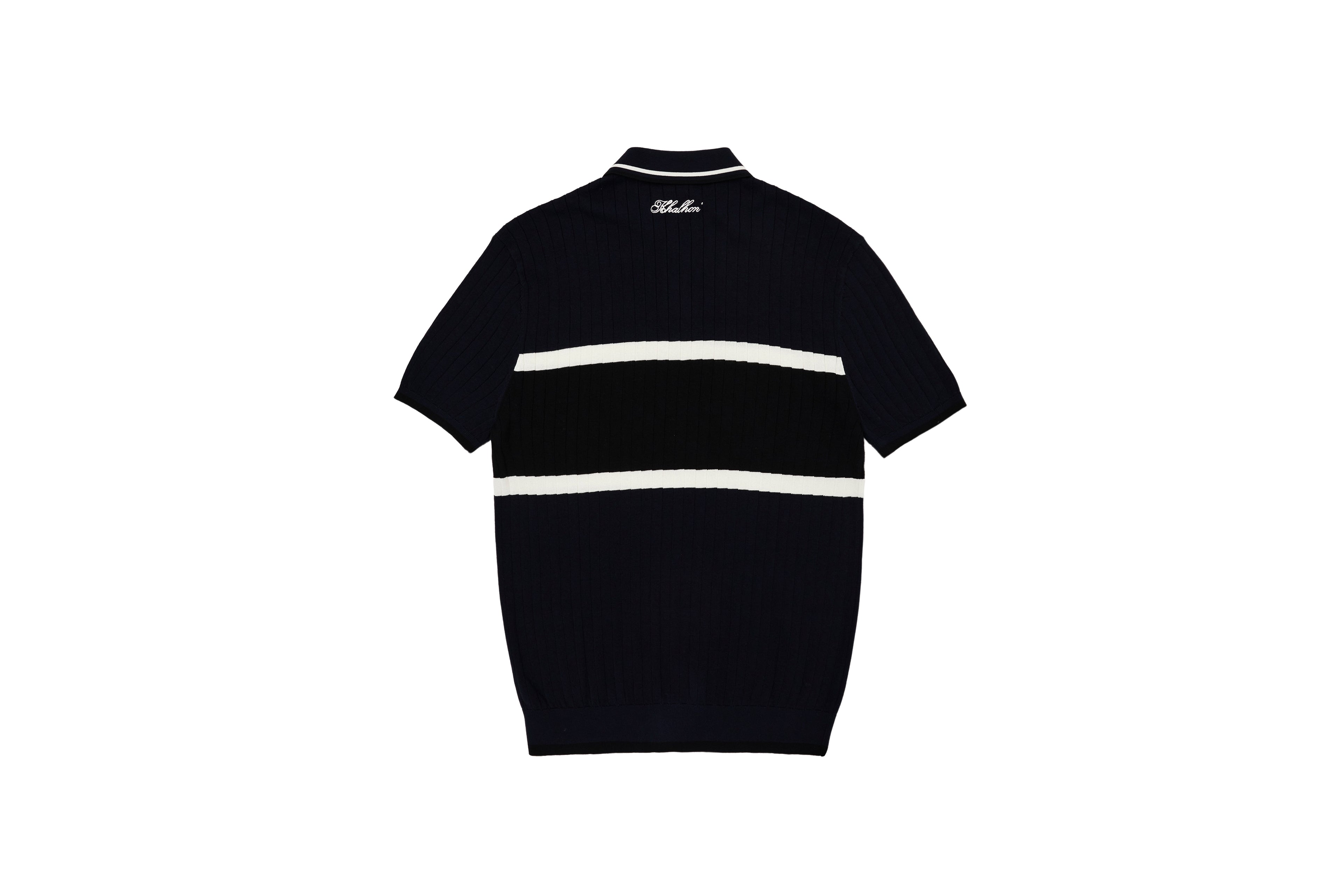 W _ (DARK NAVY) KHALHON REGENT KNIT POLO _ 512800456
