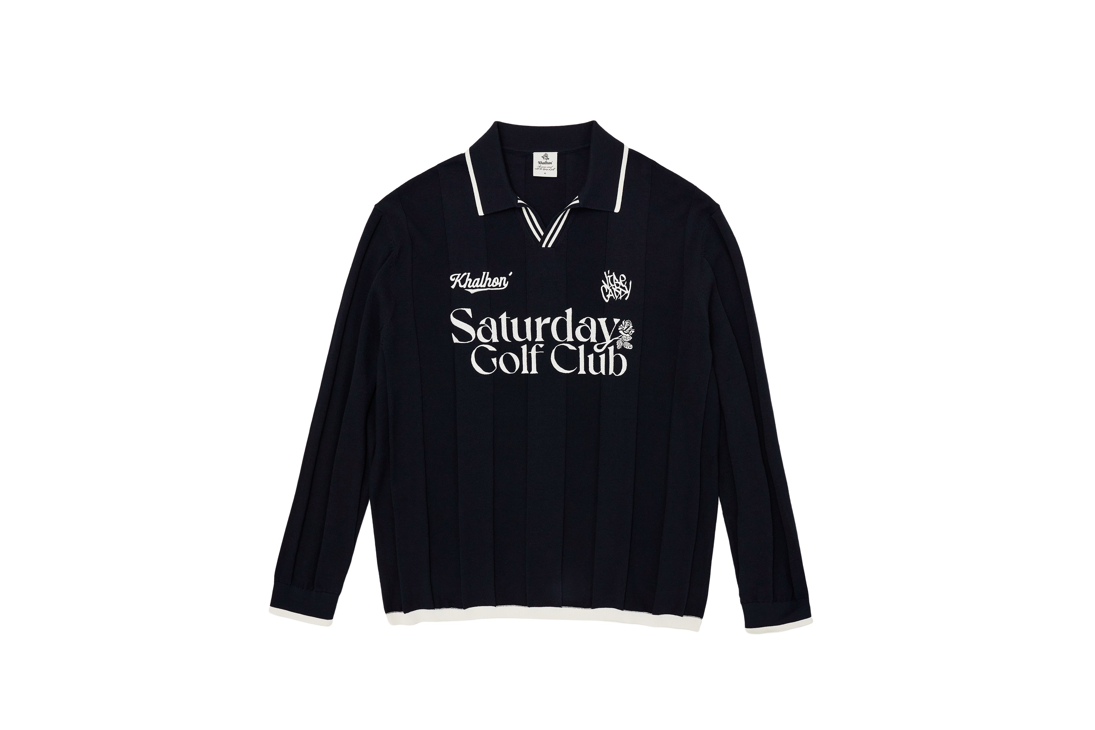 (DARK NAVY) KAHLHON x VIBECADDY "Saturday Golf Club" KNIT _512800358