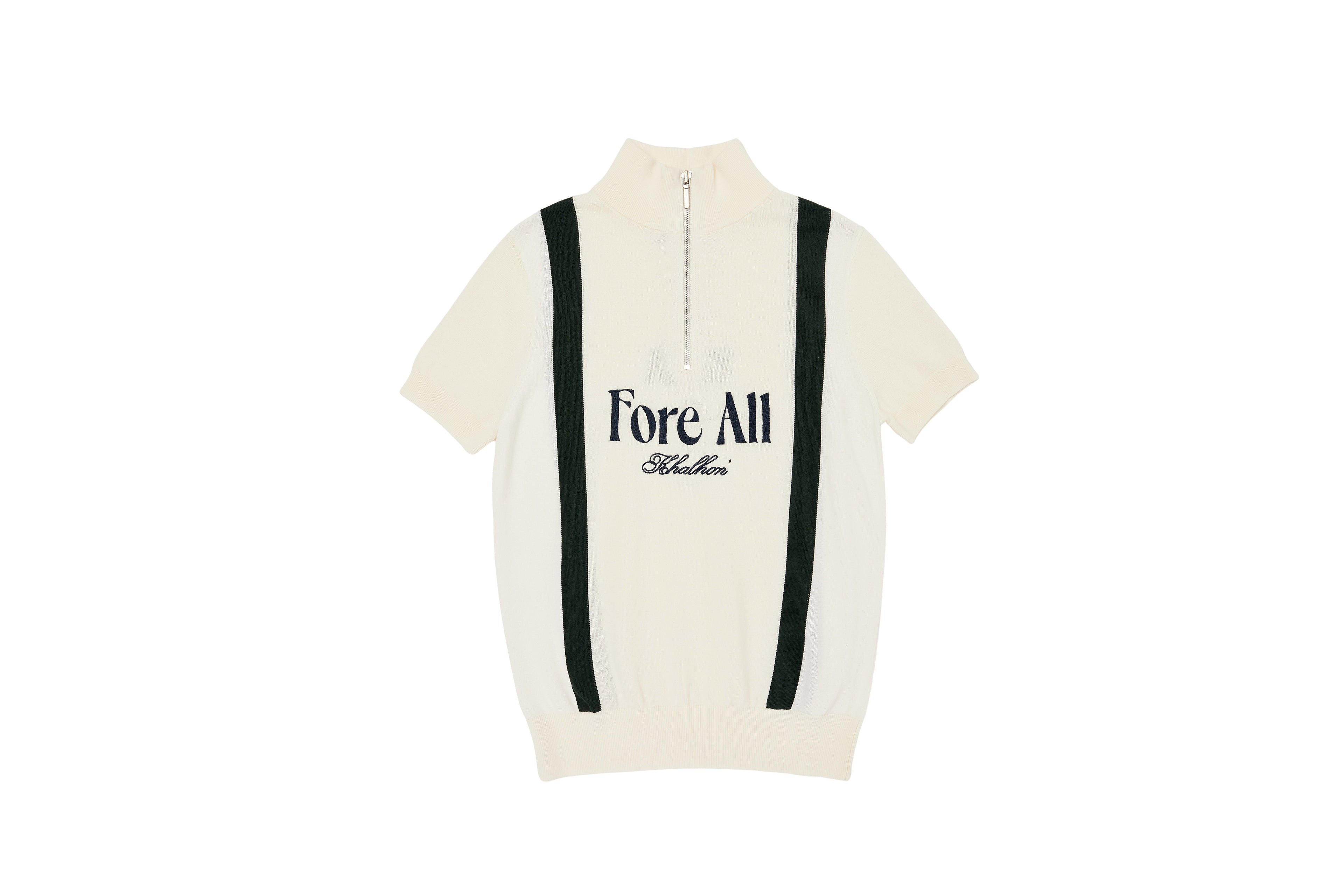 W _ (CREAM) KHALHON' x FORE.ALL SHORT-SLEEVE KNIT PULLOVER _ 512800208