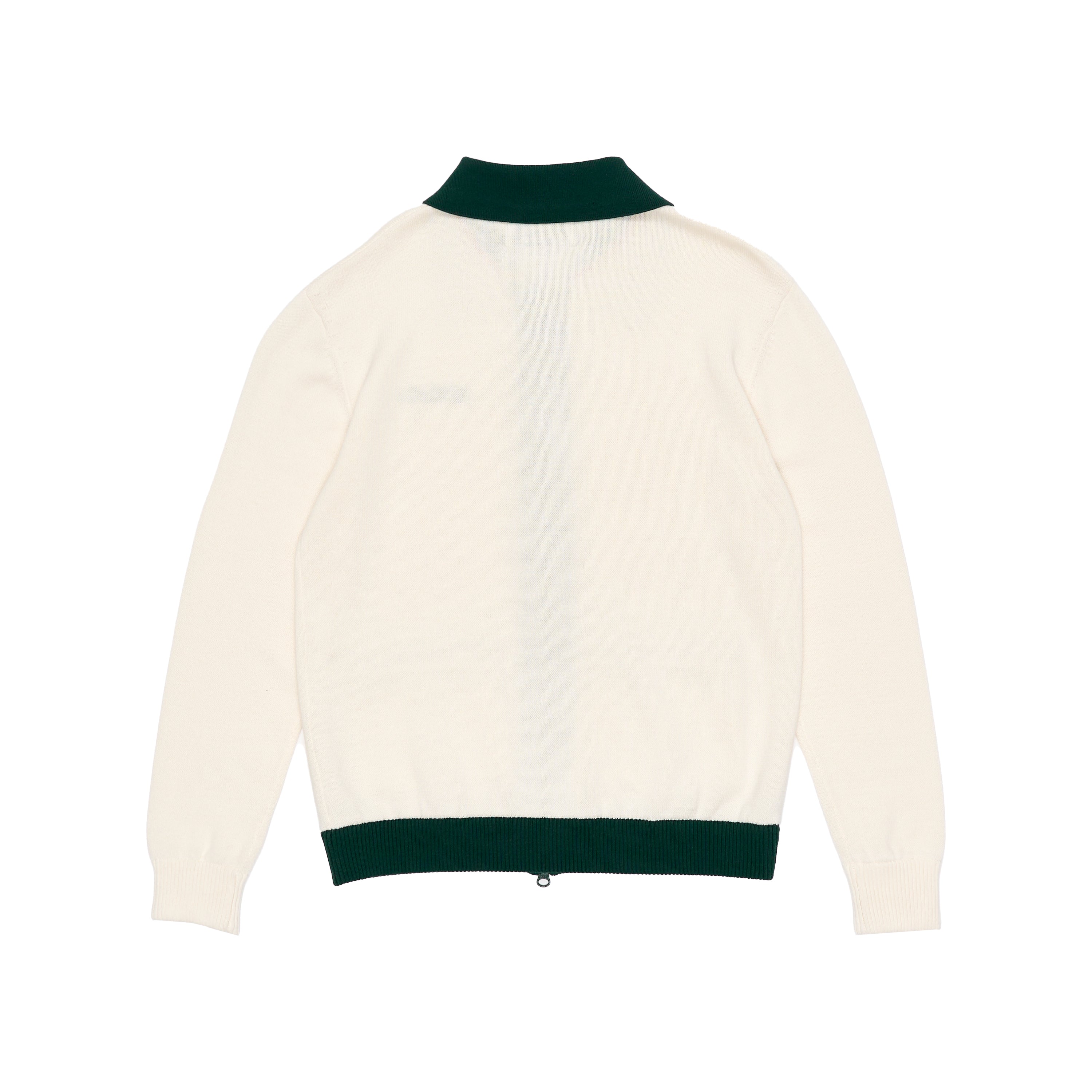 ZIP CALLAR SWEATER (DARK GREEN)