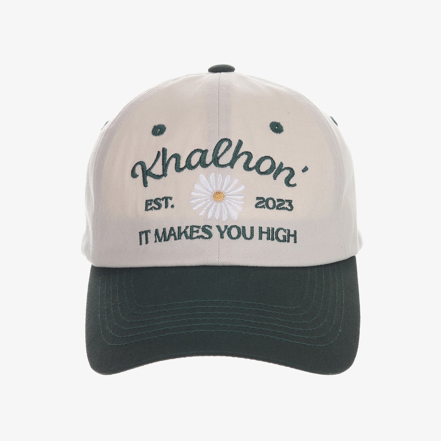 FLOWER CAP LETTERING (DARK GREEN)