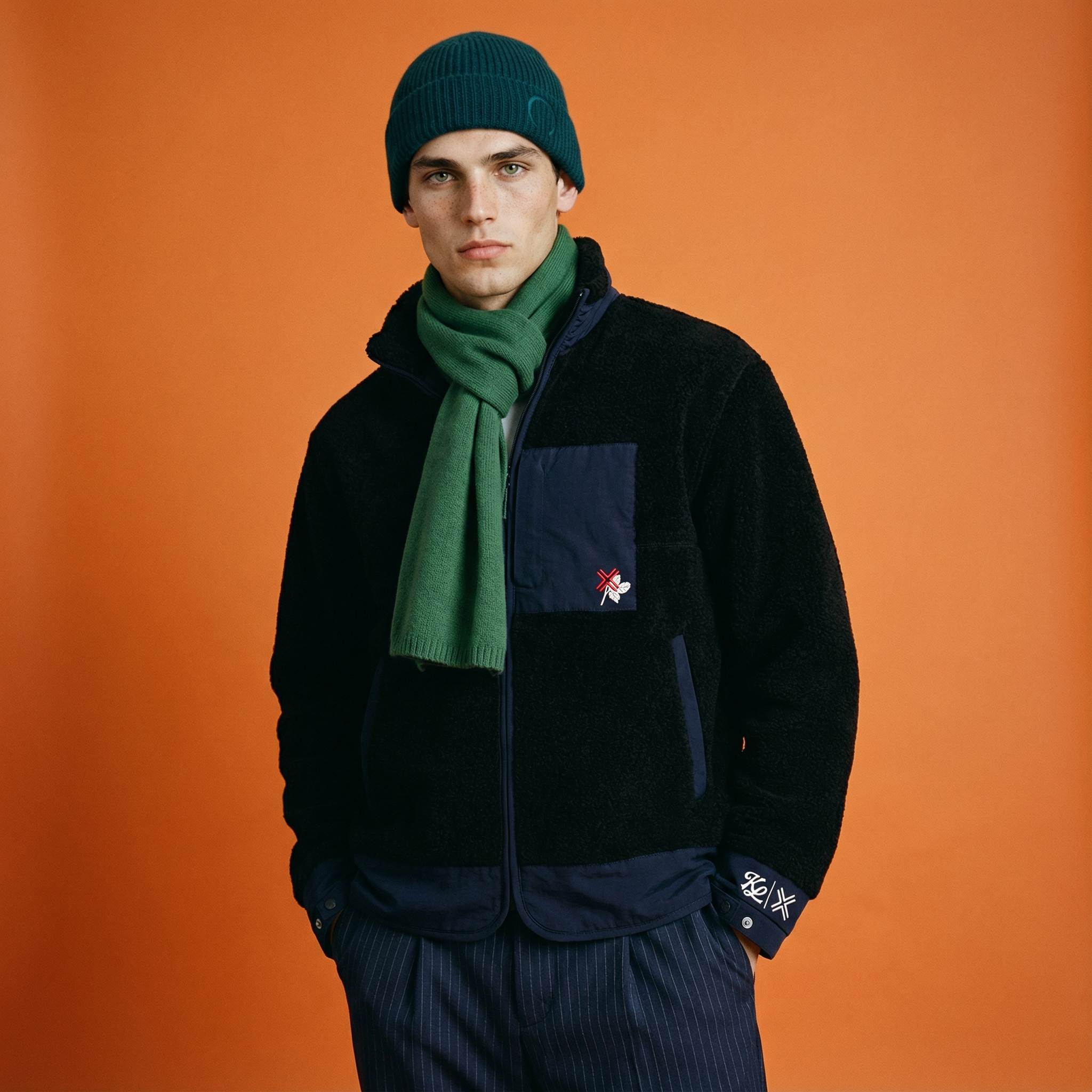 [PAYNTR] M _ (Black) Heritage Grid Fleece(531100399) (Copy)