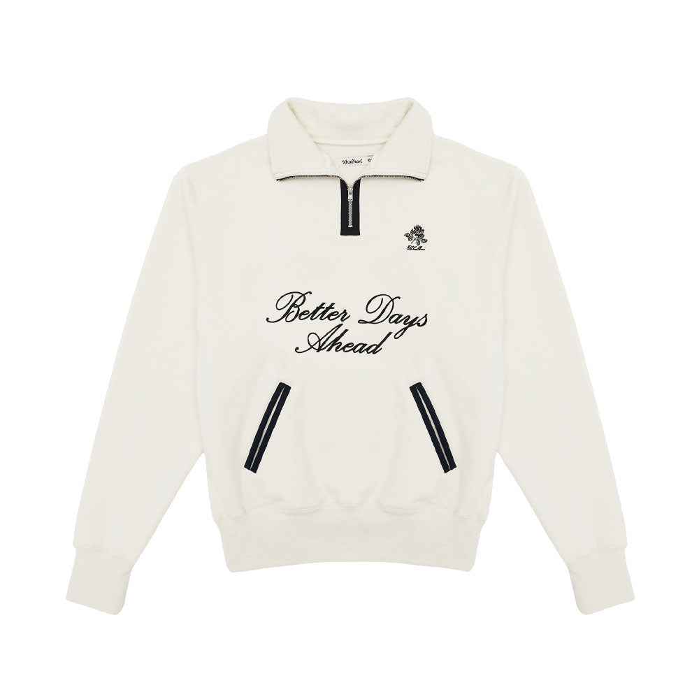 HALF ZIP-UP KNIT TOP