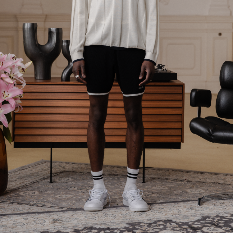 Khalhon Pinstripe Knit Shorts