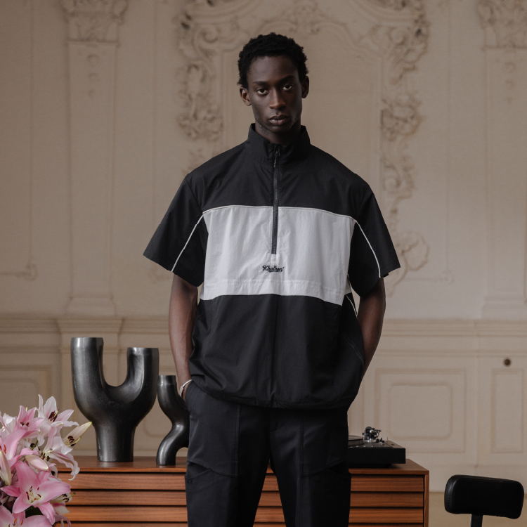 Block Half Zip Windbreaker