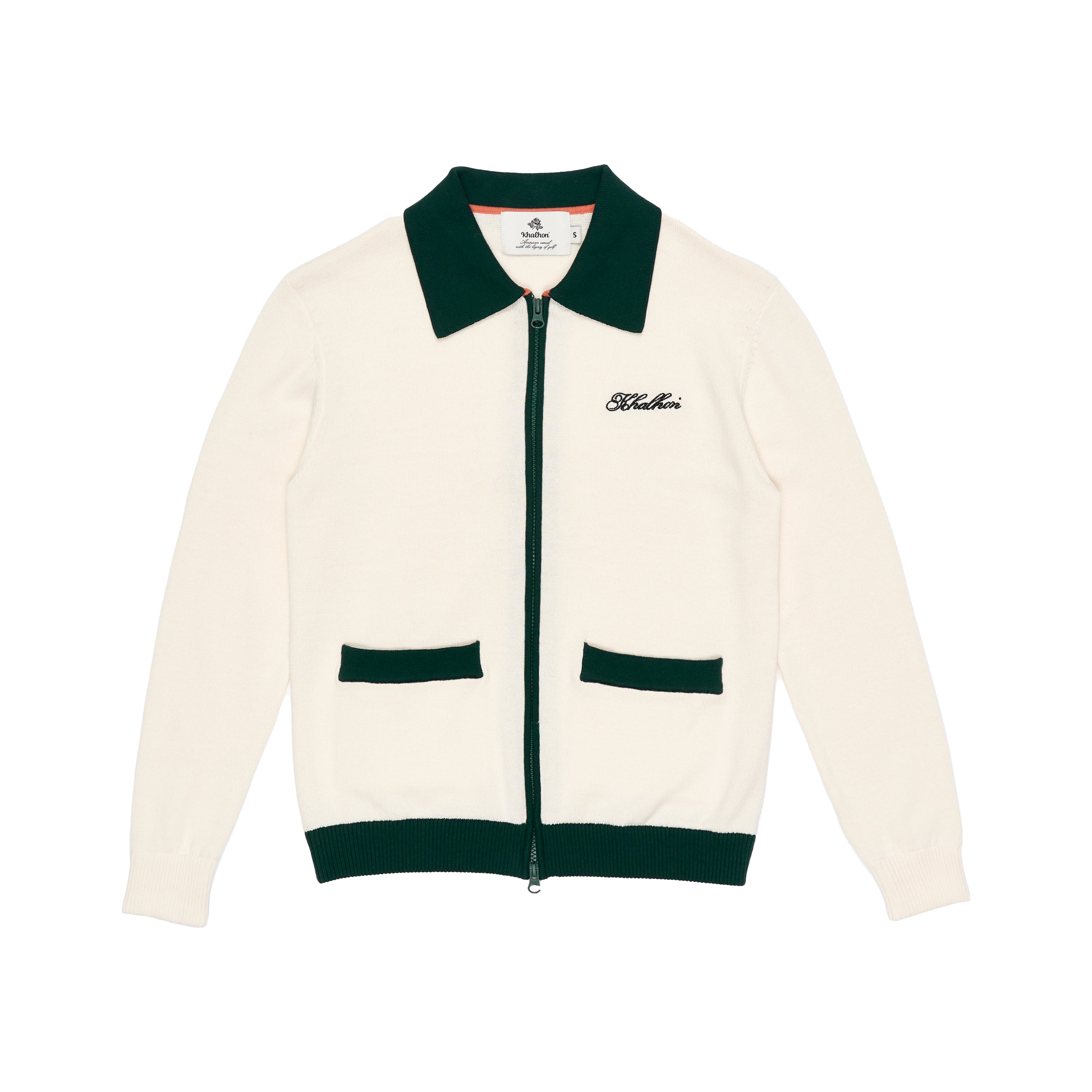 ZIP CALLAR SWEATER (DARK GREEN)