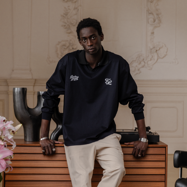 (NAVY) KHALHON' CONTRAST COLLAR PULLOVER _ 512700256