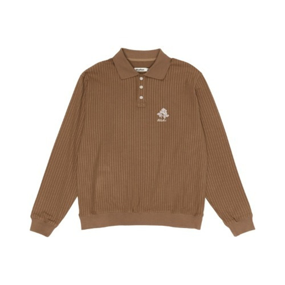 STRIPE POLO (CAMEL)